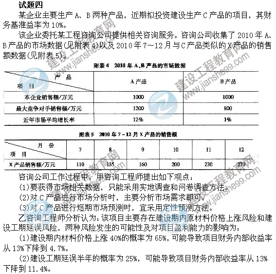 2011年注冊咨詢(xún)工程師考試現代咨詢(xún)方法與實(shí)務(wù)試題及答案