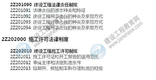2014年二級建造師《法規及相關(guān)知識》新版教材大綱