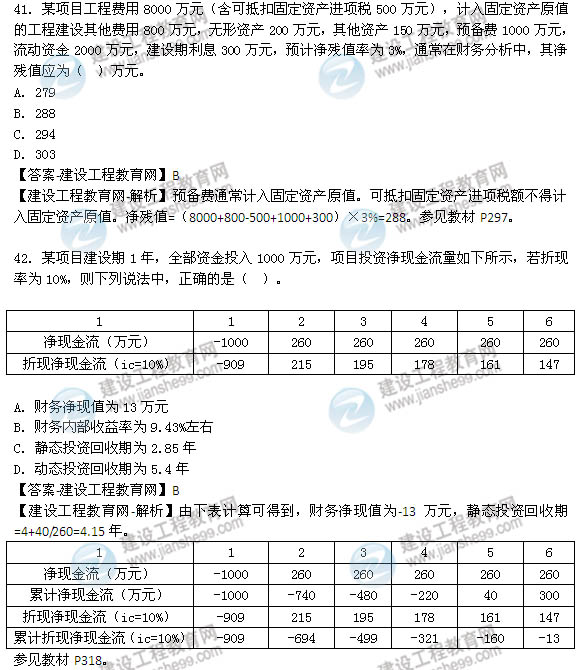 2014年咨詢(xún)工程師《項目決策分析與評價(jià)》選擇41-50題