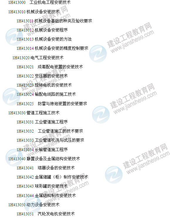 2014年一級建造師機電工程管理與實(shí)務(wù)考試大綱2