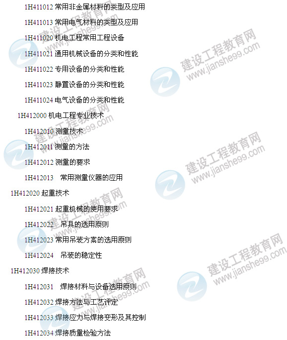 2014年一級建造師機電工程管理與實(shí)務(wù)考試大綱01