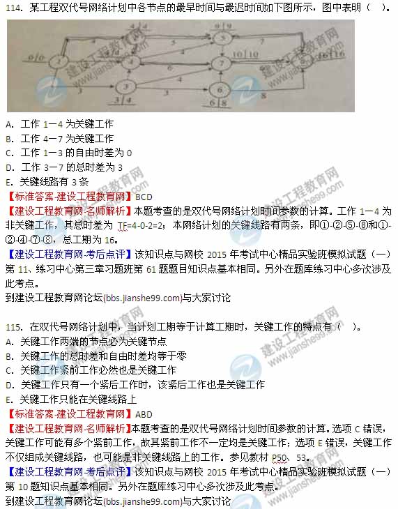 【全網(wǎng)首發(fā)】2015年監理工程師《建設工程質(zhì)量、投資、進(jìn)度控制》試題及答案