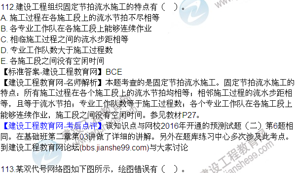 2016監理質(zhì)量、投資、進(jìn)度控制試題及答案（106-120）
