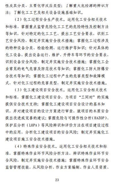 中級注冊安全工程師《安全生產(chǎn)專(zhuān)業(yè)實(shí)務(wù)》考試大綱（征求意見(jiàn)稿）