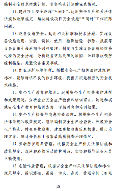 中級注冊安全工程師《安全生產(chǎn)管理》考試大綱（征求意見(jiàn)稿）