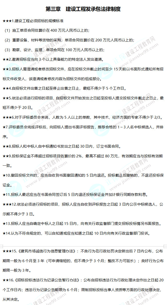 2019年二級建造師工程法規建設工程發(fā)承包法律制度
