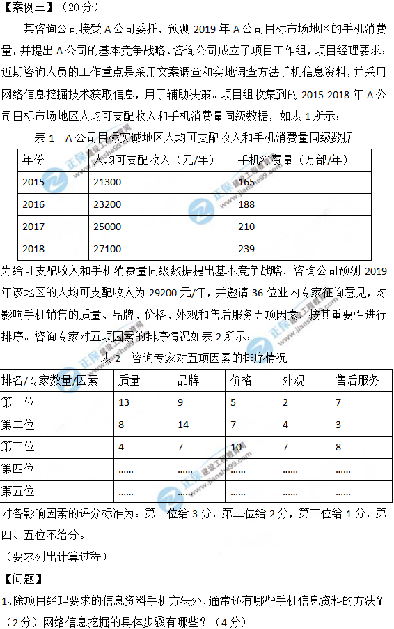 2019咨詢(xún)工程師試題答案