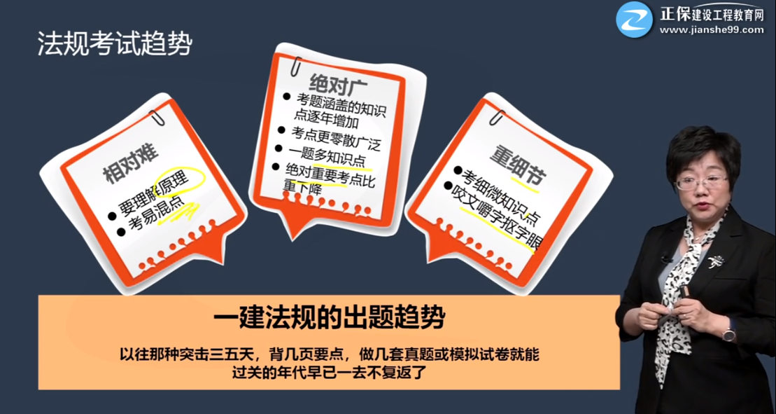 一級建造師法規考試趨勢
