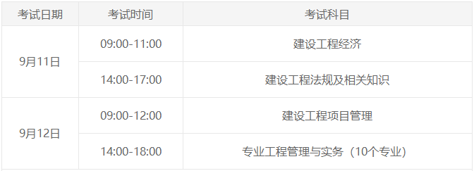 2021一級建造師考試時間 2021一級建造師考試時間