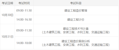 一造考試時間