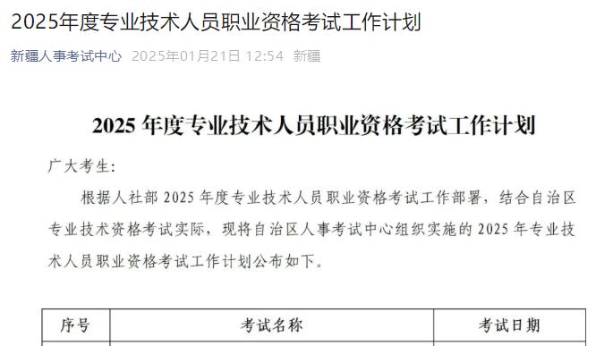2025年度專(zhuān)業(yè)技術(shù)人員職業(yè)資格考試工作計劃